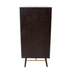 Kummut LUXEMBOURG 80x40xH90cm, must melamiin Elutoamööbel Elutuppa jõuludeks