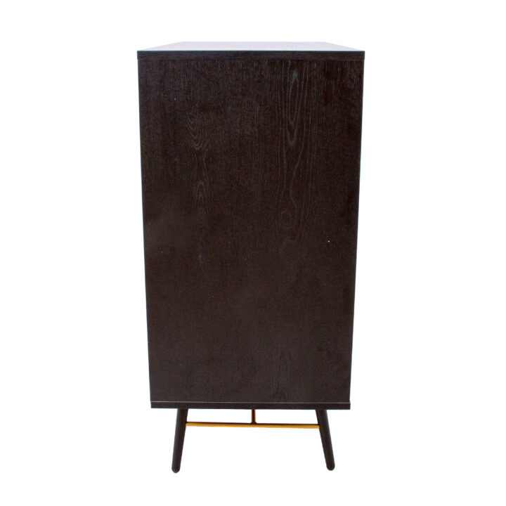 Kummut LUXEMBOURG 80x40xH90cm, must melamiin Elutoamööbel Elutuppa jõuludeks