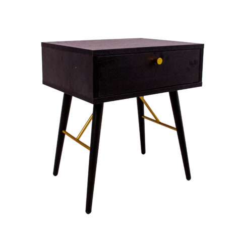 Öökapp – abilaud LUXEMBOURG 45x35xH50cm, must melamiin Magamistuba Elutuppa jõuludeks