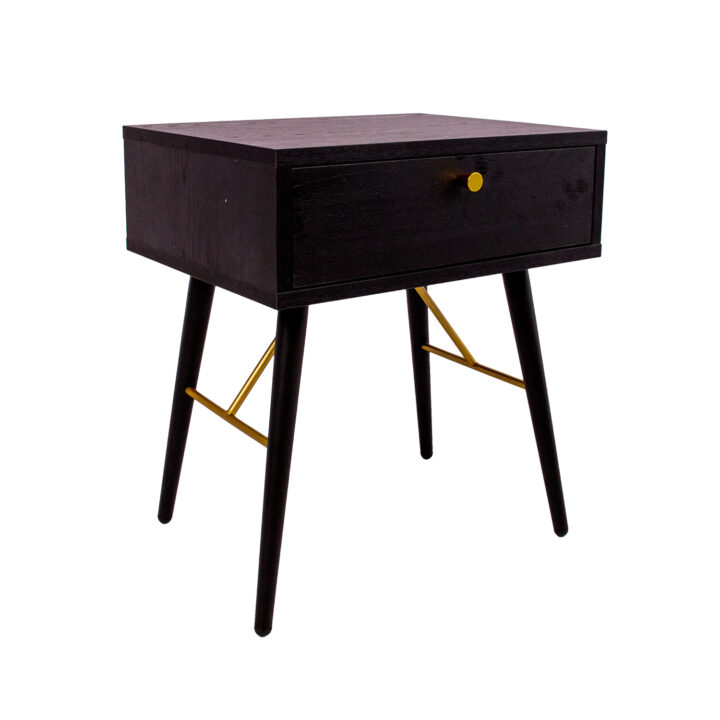 Öökapp – abilaud LUXEMBOURG 45x35xH50cm, must melamiin Magamistuba Elutuppa jõuludeks