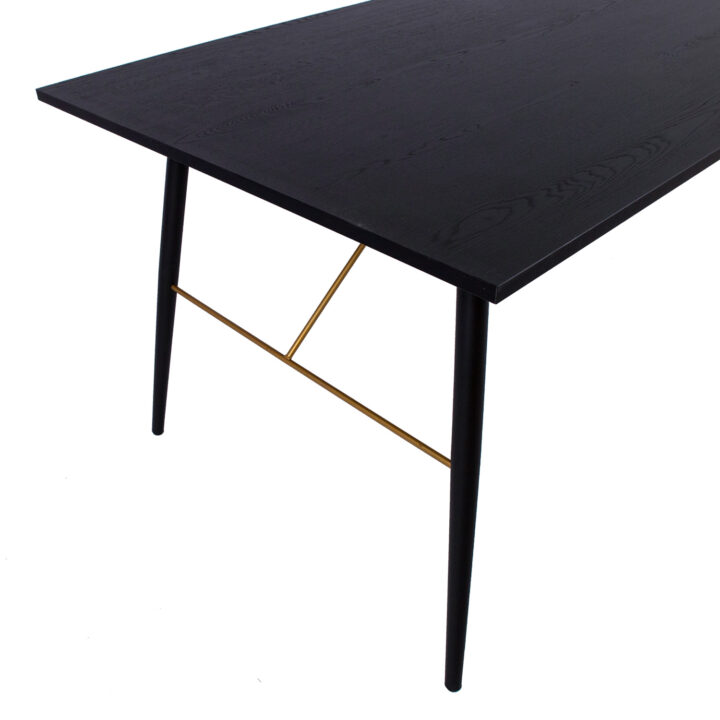 Söögilaud LUXEMBOURG 160x90xH75cm, must melamiin Söögilauad Elutuppa jõuludeks
