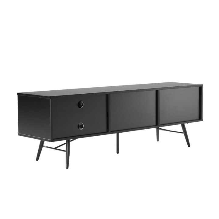 TV laud PIXAR 150x40xH50cm, must Elutoamööbel H01-800 TV-alused