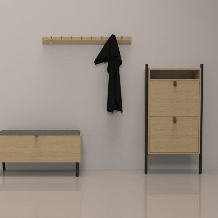 Jalatsikapp AALBORG 55,6x26xH91,5cm, tamm Esik ja Garderoob Esikumööbel