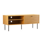 TV laud LINE 120x40xH50cm, tammedekooriga melamiin Elutoamööbel H01-800 TV-alused