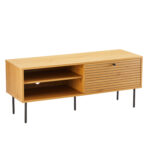 TV laud LINE 120x40xH50cm, tammedekooriga melamiin Elutoamööbel H01-800 TV-alused