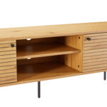TV laud LINE 150x40xH50cm, tammedekooriga melamiin Elutoamööbel H01-800 TV-alused