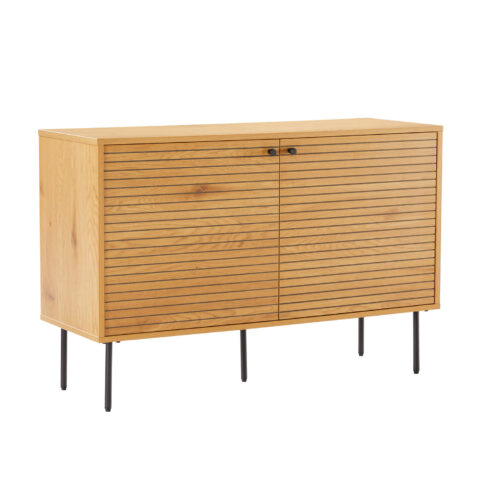 Kummut LINE 110x40xH74cm, tammedekooriga melamiin Elutoamööbel H01-700 Kapid