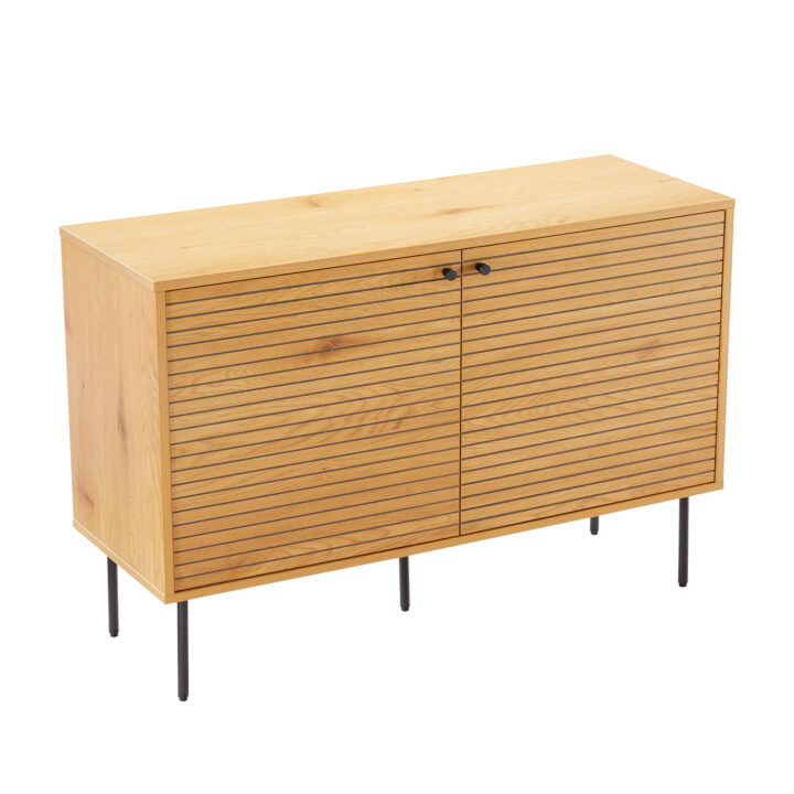 Kummut LINE 110x40xH74cm, tammedekooriga melamiin Elutoamööbel H01-700 Kapid