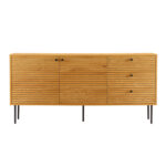 Kummut LINE 150x40xH74cm, tammedekooriga melamiin Elutoamööbel H01-700 Kapid