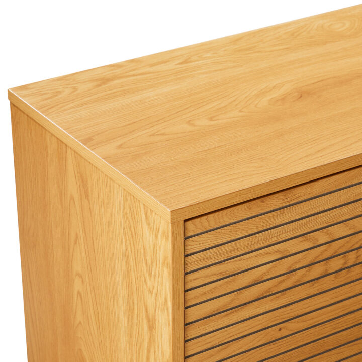 Kummut LINE 150x40xH74cm, tammedekooriga melamiin Elutoamööbel H01-700 Kapid