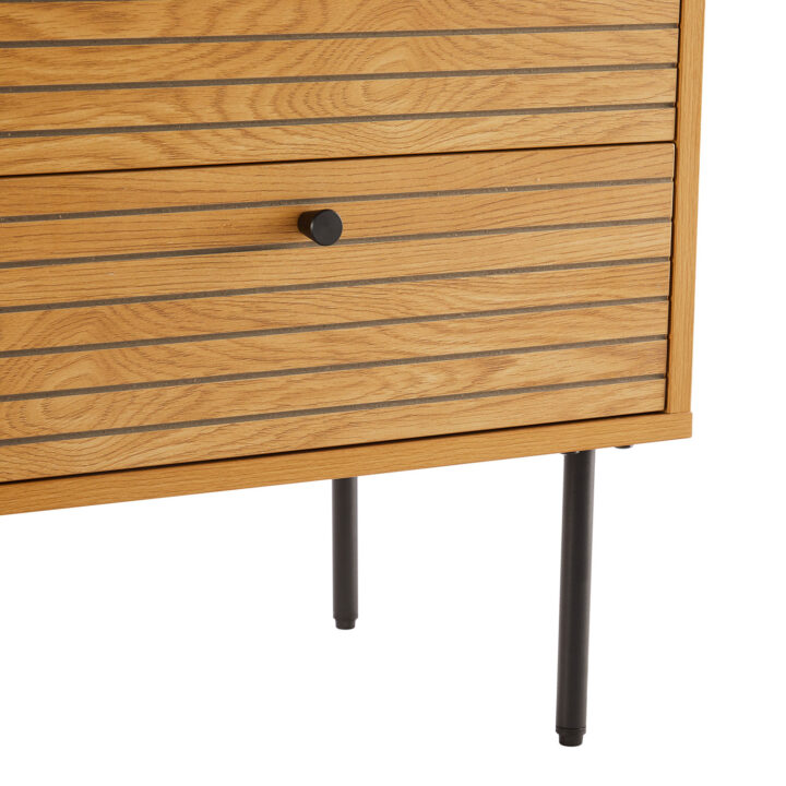 Kummut LINE 150x40xH74cm, tammedekooriga melamiin Elutoamööbel H01-700 Kapid