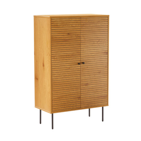 Kapp LINE 80x40xH130cm, tammedekooriga melamiin Elutoamööbel H01-700 Kapid