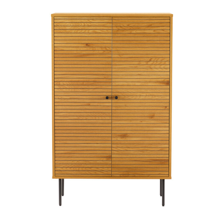 Kapp LINE 80x40xH130cm, tammedekooriga melamiin Elutoamööbel H01-700 Kapid