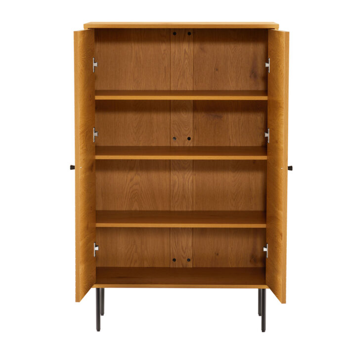 Kapp LINE 80x40xH130cm, tammedekooriga melamiin Elutoamööbel H01-700 Kapid