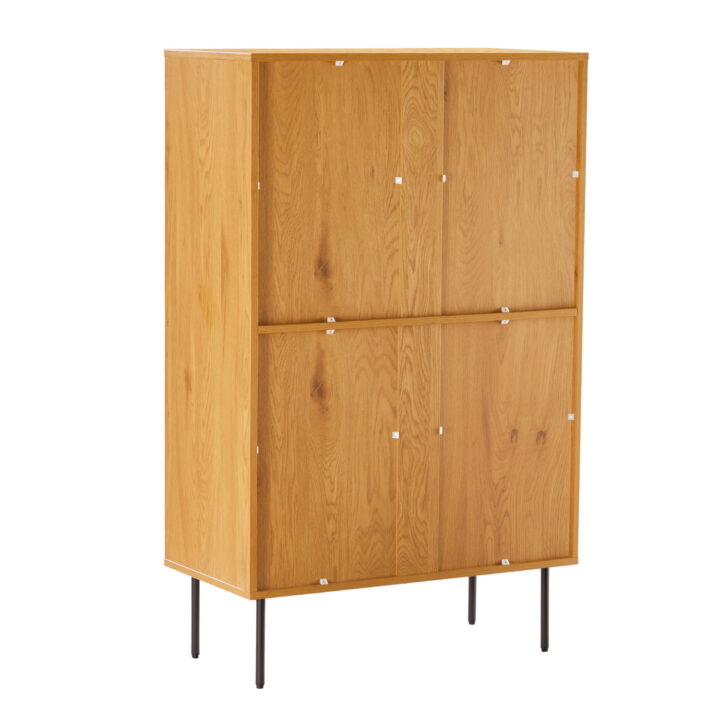 Kapp LINE 80x40xH130cm, tammedekooriga melamiin Elutoamööbel H01-700 Kapid