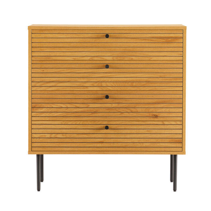 Kummut LINE 80x40xH85cm, tammedekooriga melamiin Elutoamööbel H01-700 Kapid