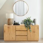 Kummut SACHA 160x40xH74cm, tammedekooriga melamiin Elutoamööbel H01-700 Kapid