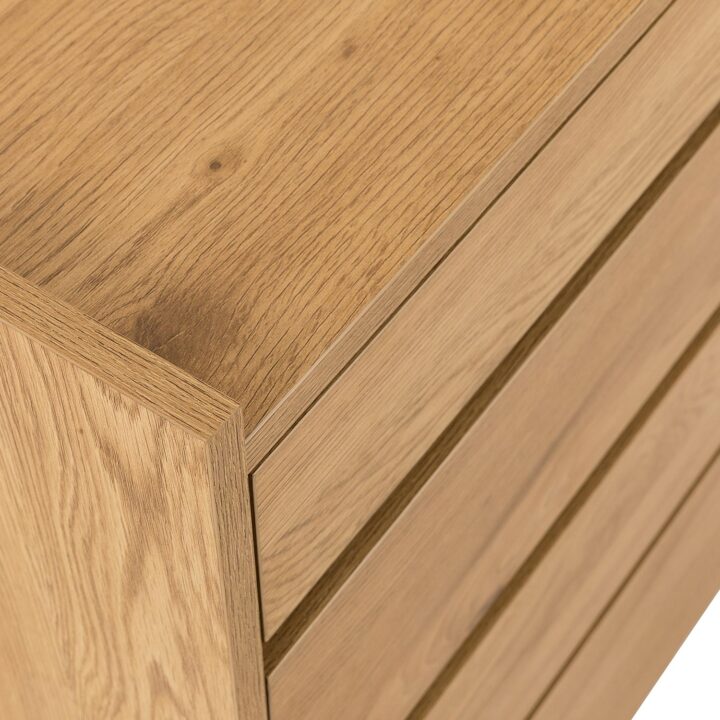 Kummut SACHA 75x40xH89cm, tammedekooriga melamiin Elutoamööbel H01-700 Kapid