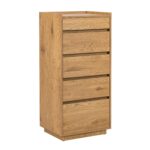 Kummut SACHA 50x40xH109cm, tammedekooriga melamiin Elutoamööbel H01-700 Kapid