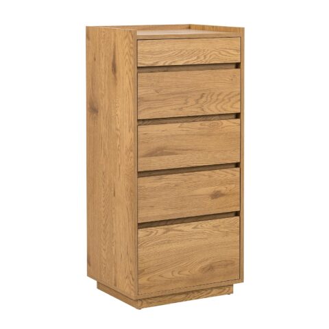 Kummut SACHA 50x40xH109cm, tammedekooriga melamiin Elutoamööbel H01-700 Kapid