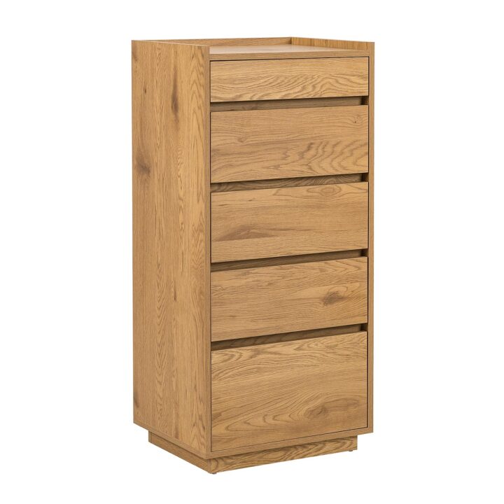 Kummut SACHA 50x40xH109cm, tammedekooriga melamiin Elutoamööbel H01-700 Kapid