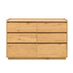 Kummut SACHA 120x40xH80cm, tammedekooriga melamiin Elutoamööbel H01-700 Kapid
