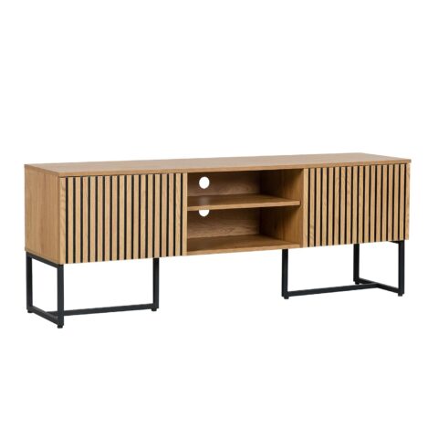 TV laud HAMPTON 160x40xH60cm, tammedekooriga melamiin Elutoamööbel H01-800 TV-alused