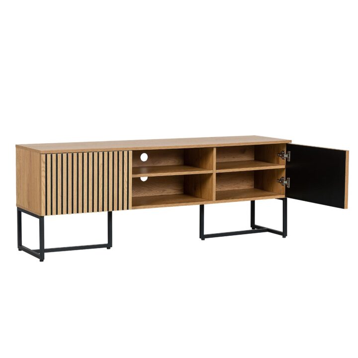 TV laud HAMPTON 160x40xH60cm, tammedekooriga melamiin Elutoamööbel H01-800 TV-alused