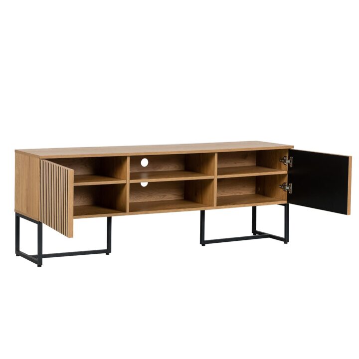 TV laud HAMPTON 160x40xH60cm, tammedekooriga melamiin Elutoamööbel H01-800 TV-alused