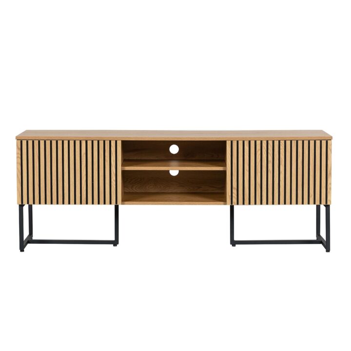 TV laud HAMPTON 160x40xH60cm, tammedekooriga melamiin Elutoamööbel H01-800 TV-alused