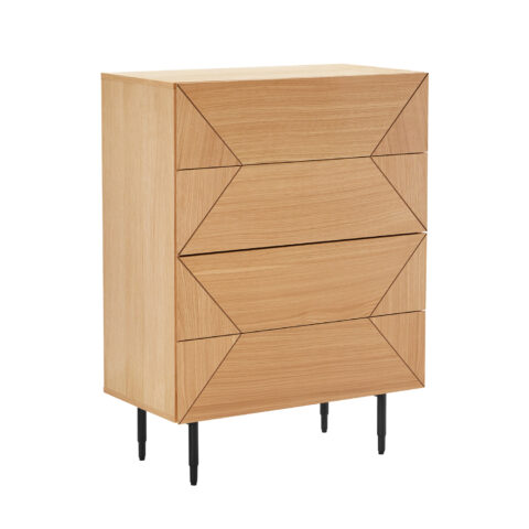 Kummut NATE 75x40xH102cm, tamm Elutoamööbel