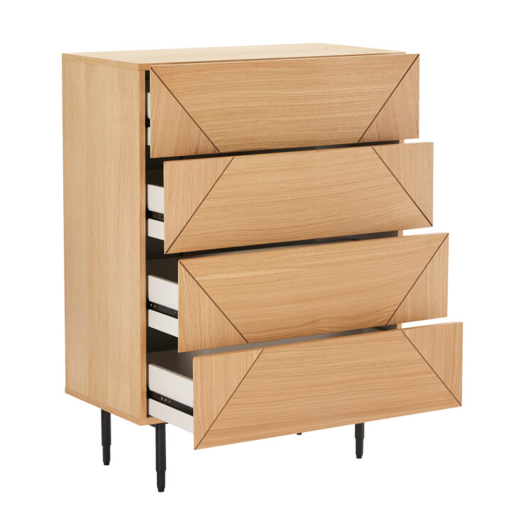 Kummut NATE 75x40xH102cm, tamm Elutoamööbel