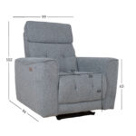 Tugitool BOSCO elektriline recliner 99x94xH102cm, sinakashall Elutoamööbel