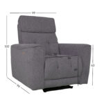 Tugitool BOSCO elektriline recliner 99x94xH102cm, hall Elutoamööbel