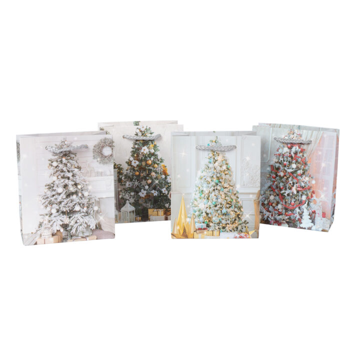 Kinkekott XMAS TREE, 12x14x6cm, mix Jõulud Kinkekotid