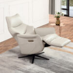 Tugitool DAYANA elektriline recliner 74x84xH115cm, beež nahk Elutoamööbel