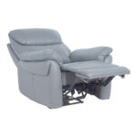 Tugitool BOWEN elektriline recliner 95x86xH102cm, hallikasbeež naturaalne nahk Elutoamööbel