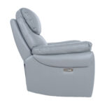 Tugitool BOWEN elektriline recliner 95x86xH102cm, hallikasbeež naturaalne nahk Elutoamööbel