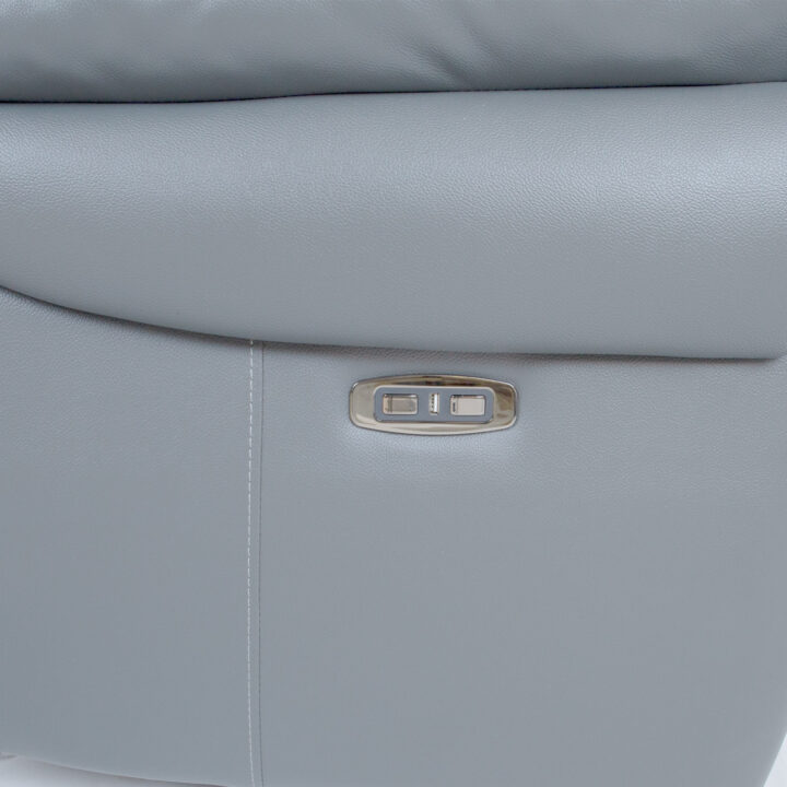 Tugitool BOWEN elektriline recliner 95x86xH102cm, hallikasbeež naturaalne nahk Elutoamööbel