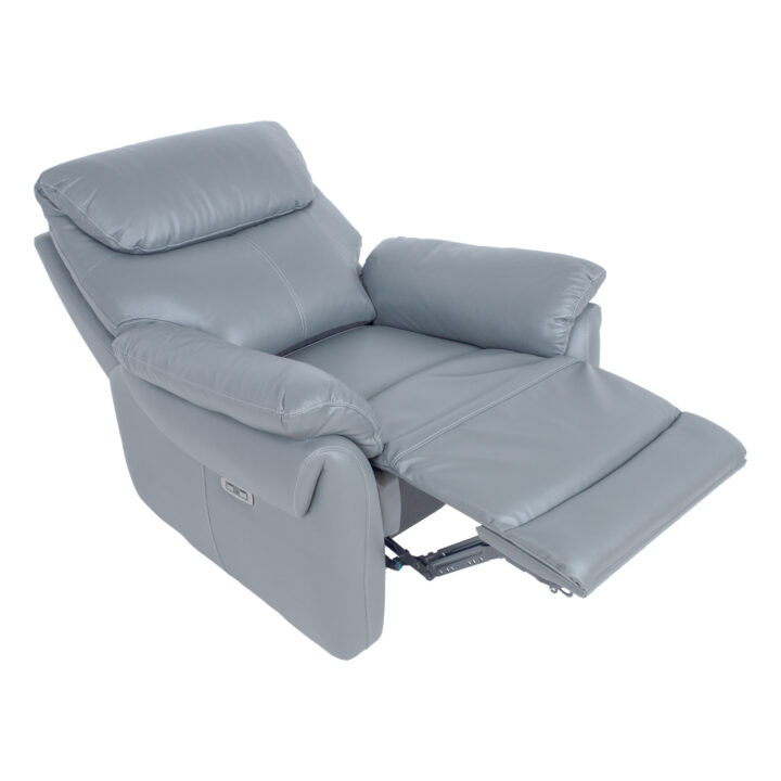 Tugitool BOWEN elektriline recliner 95x86xH102cm, hallikasbeež naturaalne nahk Elutoamööbel