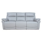 Diivan BOWEN 3-kohaline elektriline recliner 206x86xH102cm, hallikasbeež naturaalne nahk Diivanid