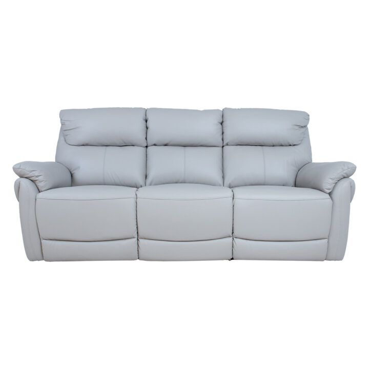 Diivan BOWEN 3-kohaline elektriline recliner 206x86xH102cm, hallikasbeež naturaalne nahk Diivanid