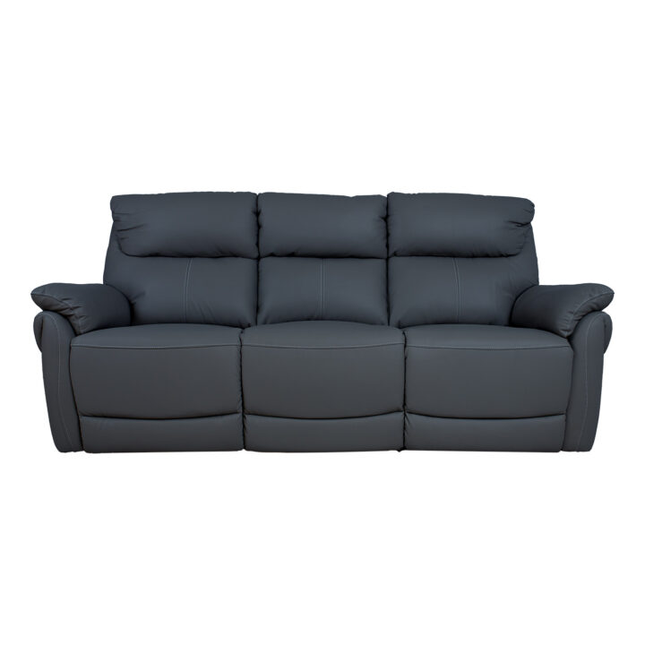 Diivan BOWEN 3-kohaline elektriline recliner 206x86xH102cm, tumehall naturaalne nahk Diivanid