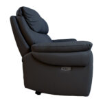 Diivan BOWEN 3-kohaline elektriline recliner 206x86xH102cm, tumehall naturaalne nahk Diivanid