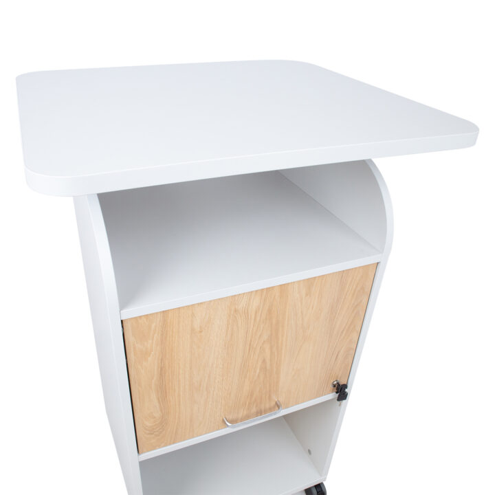 Mobiilne kapp ERGO 70x63xH113,5cm, hallikasvalge, mööbliplaat Kirjutuslauad ERGO