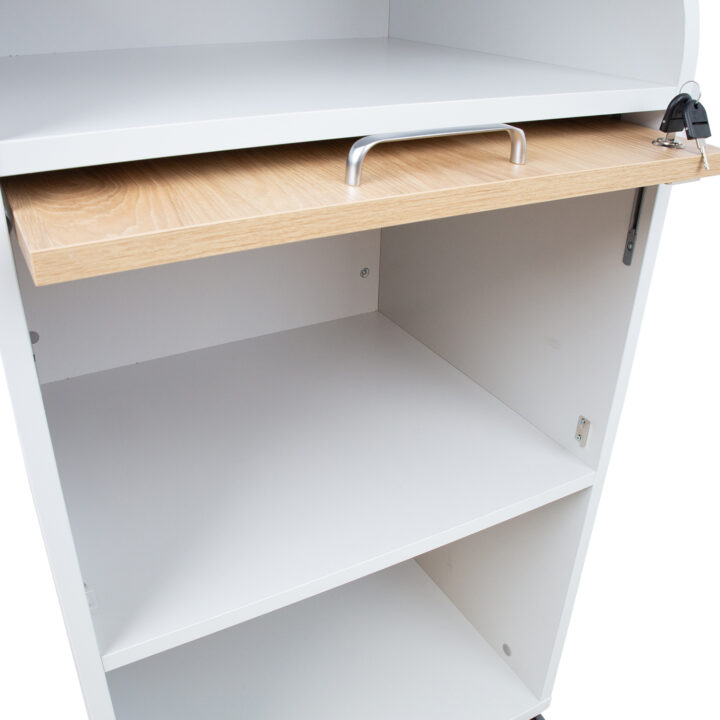 Mobiilne kapp ERGO 70x63xH113,5cm, hallikasvalge, mööbliplaat Kirjutuslauad ERGO