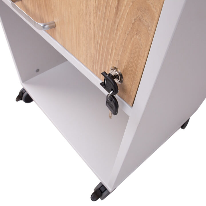 Mobiilne kapp ERGO 70x63xH113,5cm, hallikasvalge, mööbliplaat Kirjutuslauad ERGO