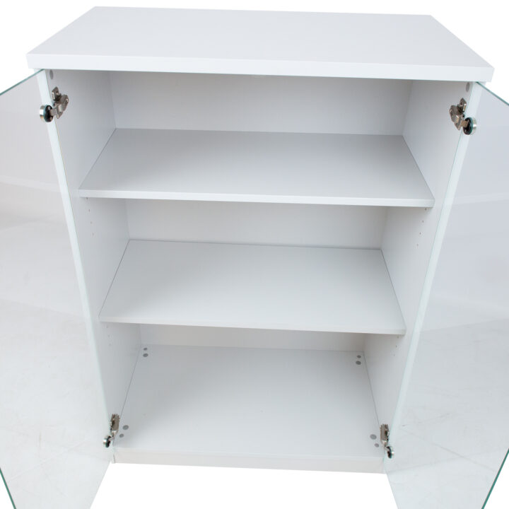 Kapp ERGO 80×44,5xH115,5cm, hallikasvalge, mööbliplaat, klaas Kodukontor ERGO