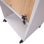 Mobiilne kapp ERGO 56x47xH113,5cm, hallikasvalge, mööbliplaat Kirjutuslauad ERGO