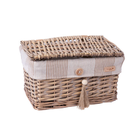Korv WILLI STRIPE kaanega 30x20xH18cm Korvid ja korvriiulid Korvid ja korvriiulid